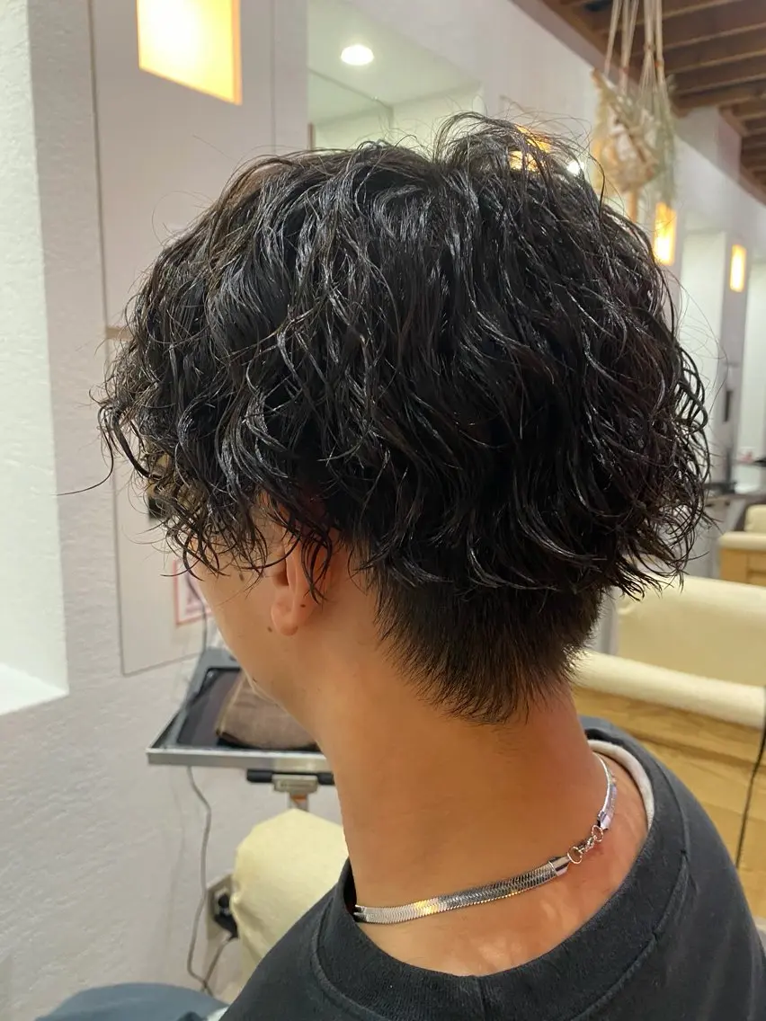 ミディアム パーマ メンズ カット パーマ GAKU 【メンズ特化】のヘアスタイル