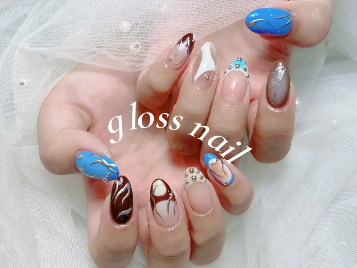 ネイル テンニン💞 gloss nailのネイルデザイン