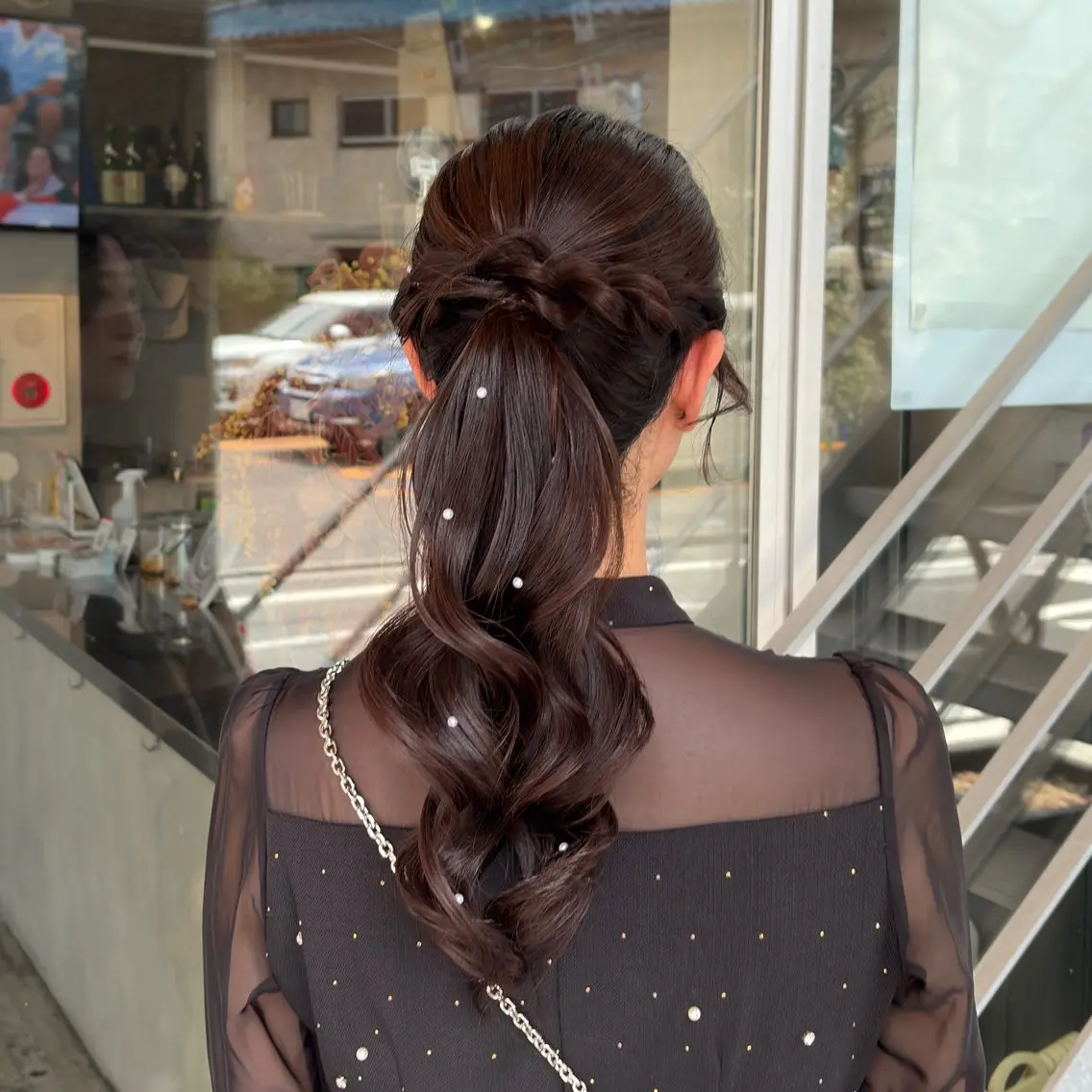 ヘアアレンジ ポニーテール 西村 清花のヘアスタイル