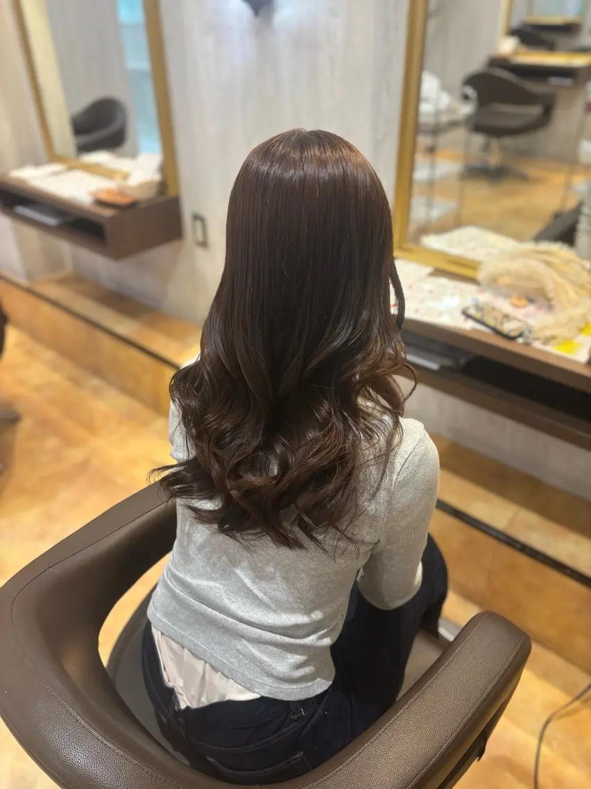 ロング カラー ヘアカラー トリートメント yui🥀/ボブ /ブリーチなしカラーのヘアスタイル