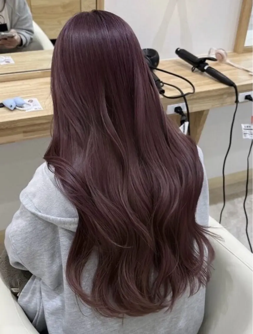 ロング カラー ヘアカラー トリートメント 大人韓国レイヤー🫧 暖色カラー/はるのヘアスタイル