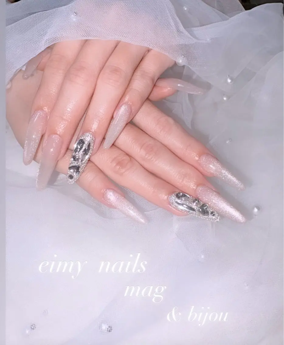 ネイル フラッシュネイル ラメ(グリッター) マグネットネイル ハンドネイル eimy nails♡のネイルデザイン