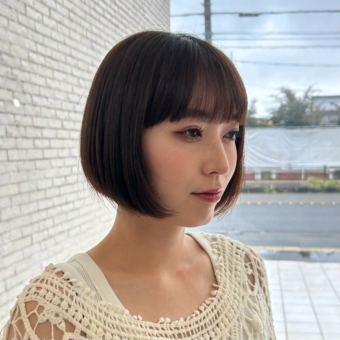 ショート カット ヘアカラー トリートメント レイヤーカット/ボブ 🪐花木 香菜のヘアスタイル