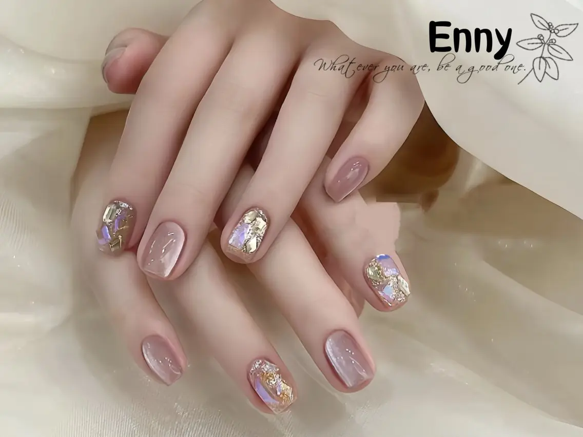 ネイル チークネイル 長さ出し フットネイル フレンチネイル ガラスフレンチ Nailsalon Ennyのネイルデザイン