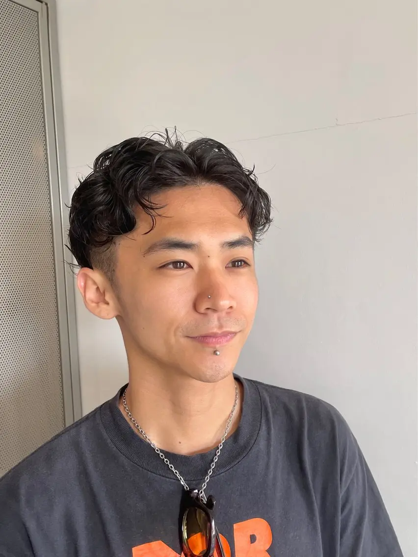 メンズ メンズパーマ カット パーマ トリートメント 三好 達也のヘアスタイル
