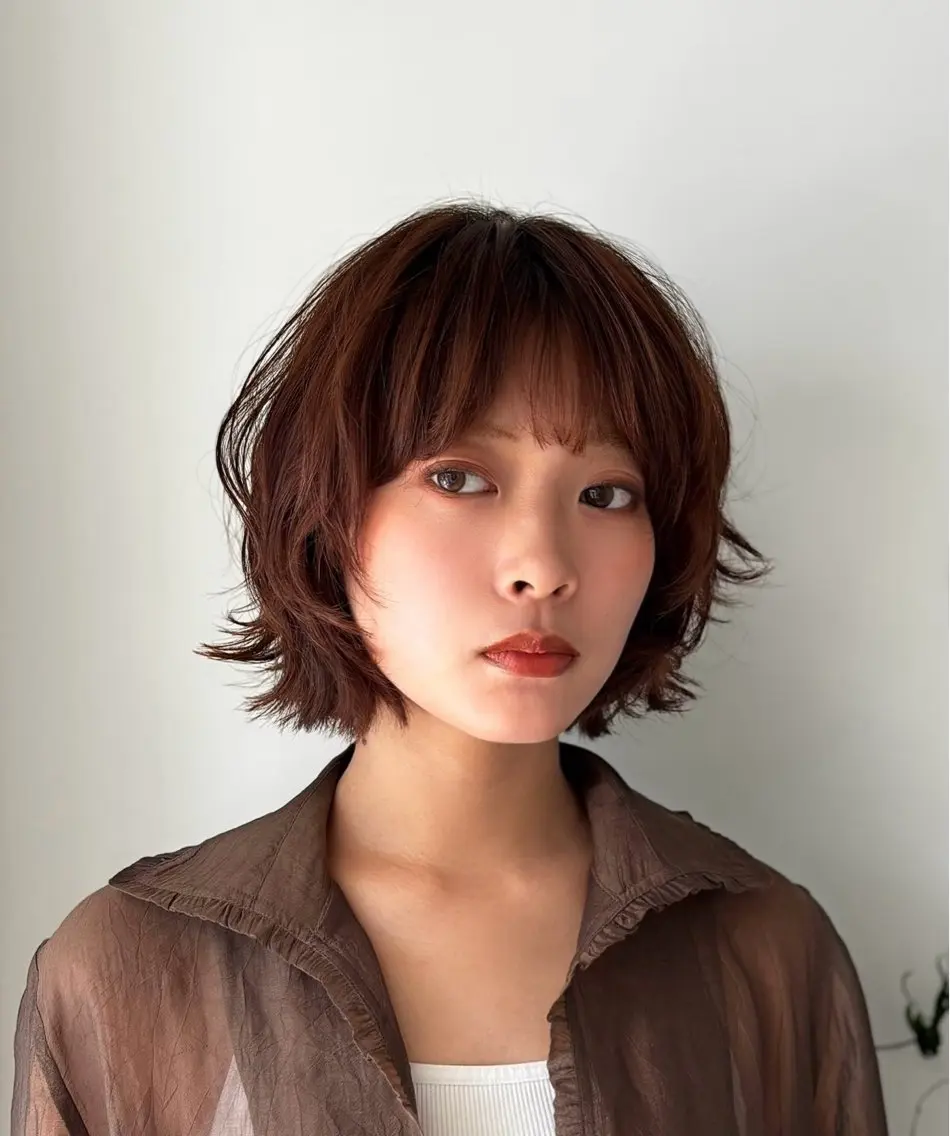 ショート カット ヘアカラー トリートメント 白土 さくらのヘアスタイル