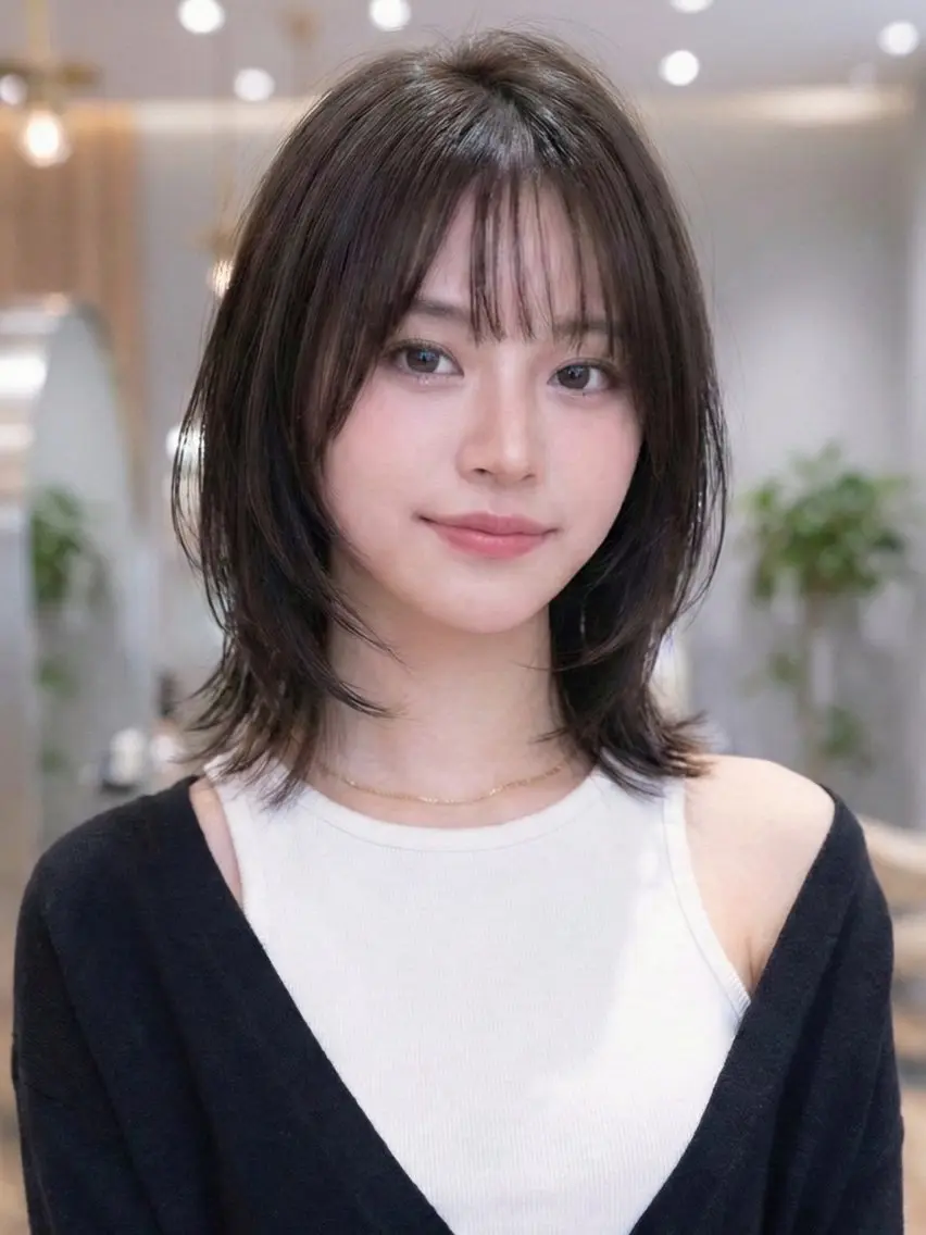 ミディアム カラー カット ヘアカラー トリートメント GULGUL 小関 伊吹のヘアスタイル