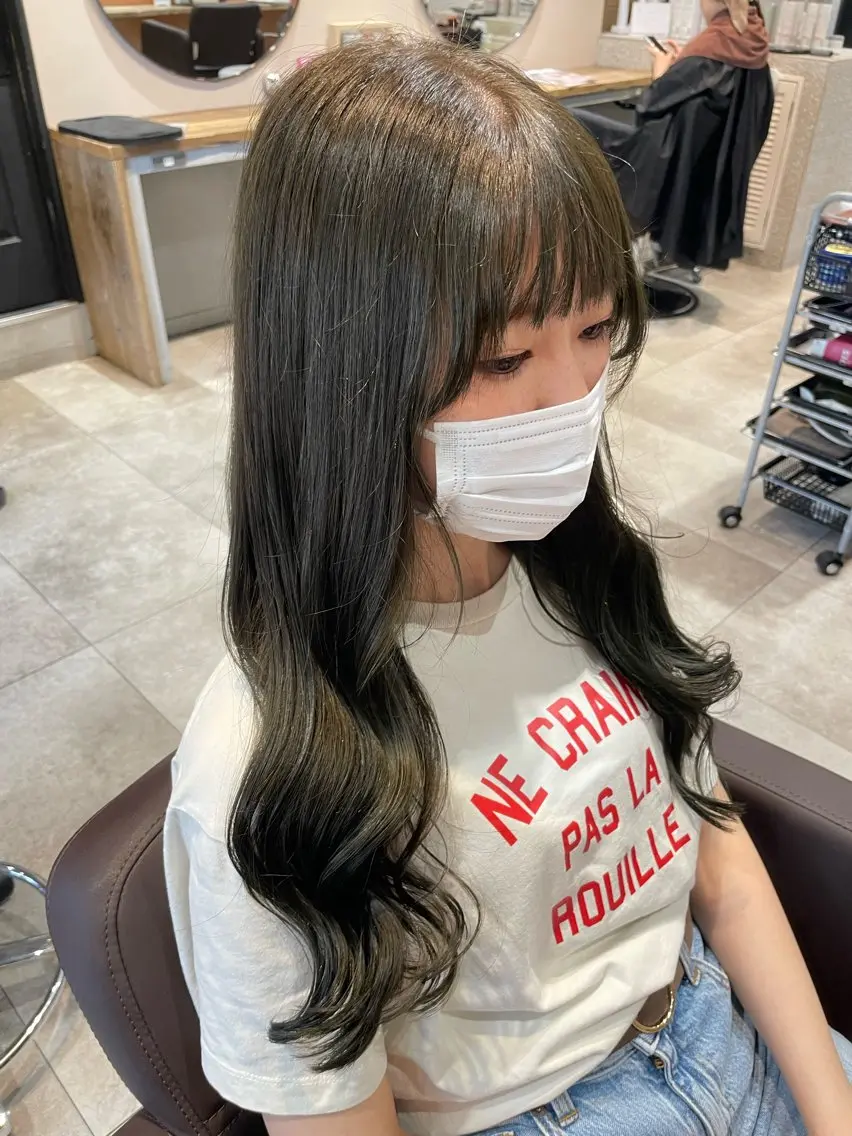 ロング カラー オリーブカラー カット ヘアカラー トリートメント 💐パーソナルカラー /市橋加菜💐のヘアスタイル