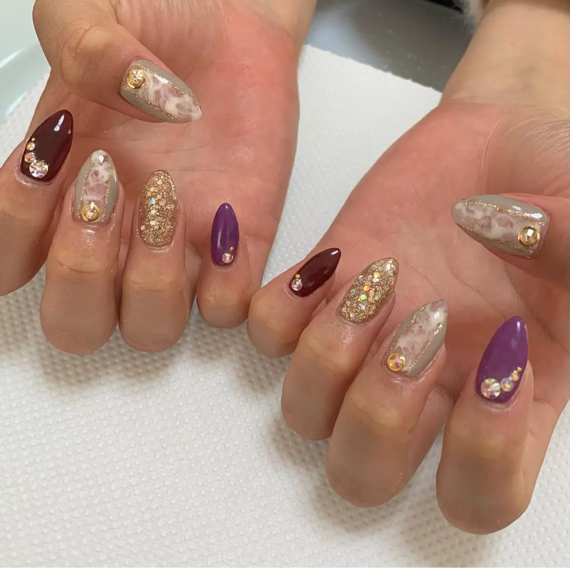 ネイル 長さ出し nail M&Tのネイルデザイン