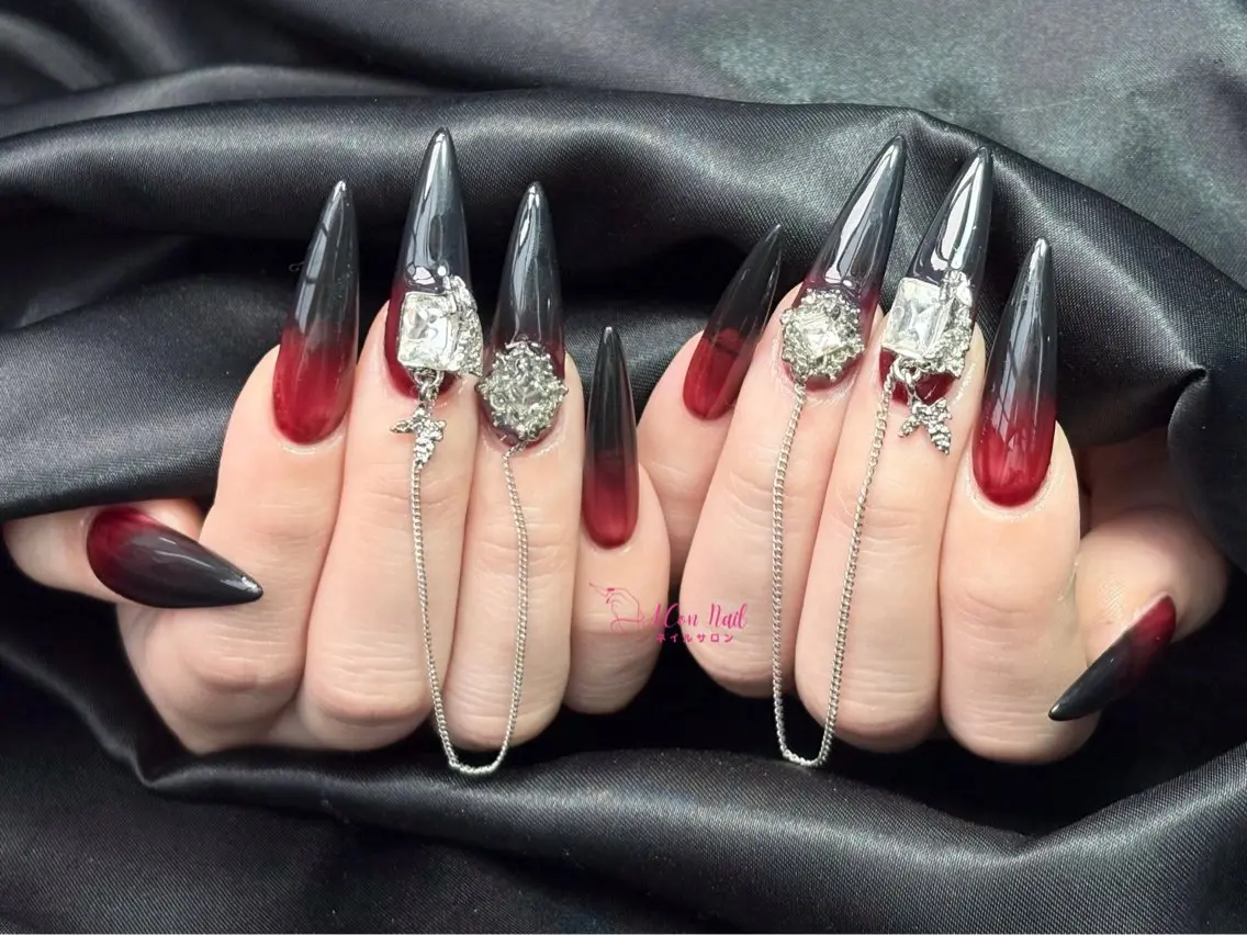 ネイル 桜ネイル 長さ出し フラワーネイル フレンチネイル ジェルネイル ハンドネイル ACon NailSalonのネイルデザイン