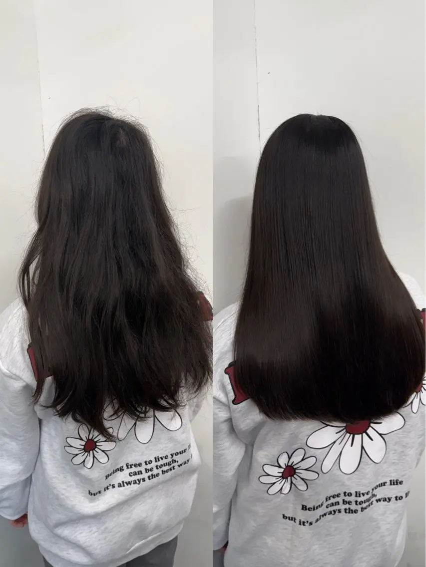 【カラーと縮毛矯正同時にしたい人🙋♀️💕】カット💇♀️➕縮毛矯正➕カラー🩵➕トリートメントの写真