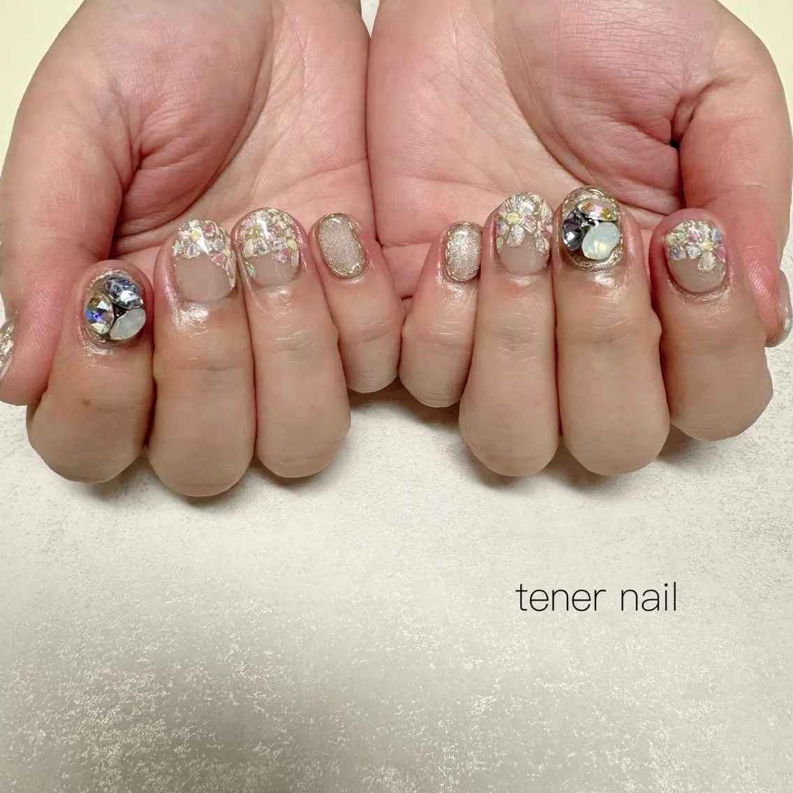 ネイル フラワーネイル 春ネイル ハンドネイル テネルネイル tener nailのネイルデザイン