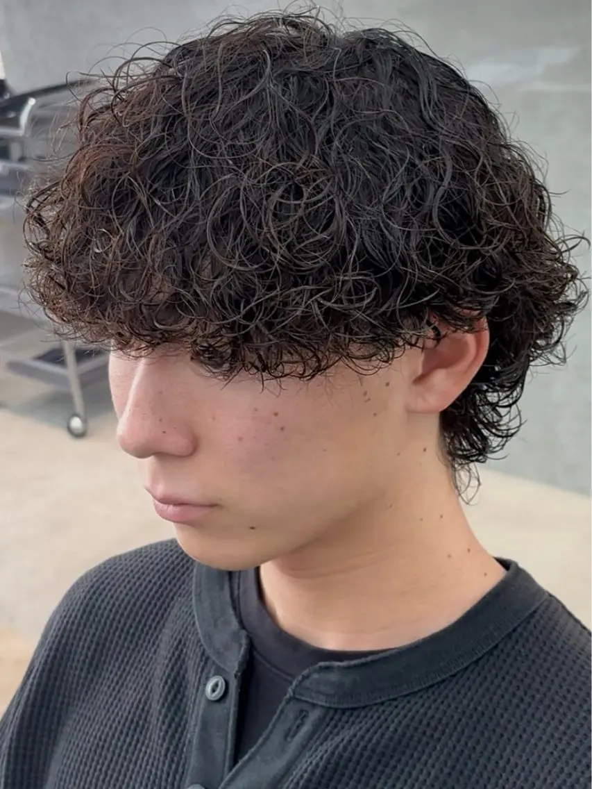 パーマ メンズ メンズパーマ 波巻きパーマ メンズパーマ特化 sayoのヘアスタイル