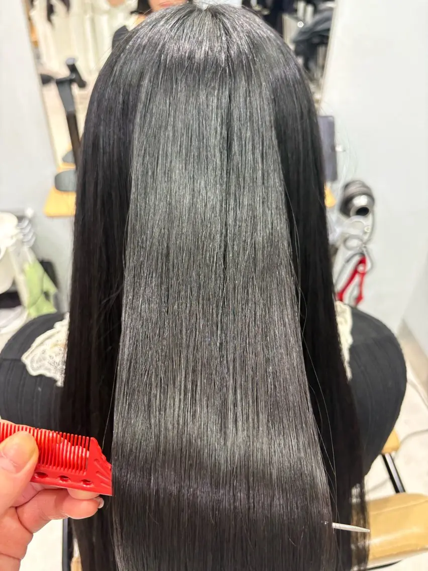 ロング 縮毛矯正 長谷川 ななこのヘアスタイル