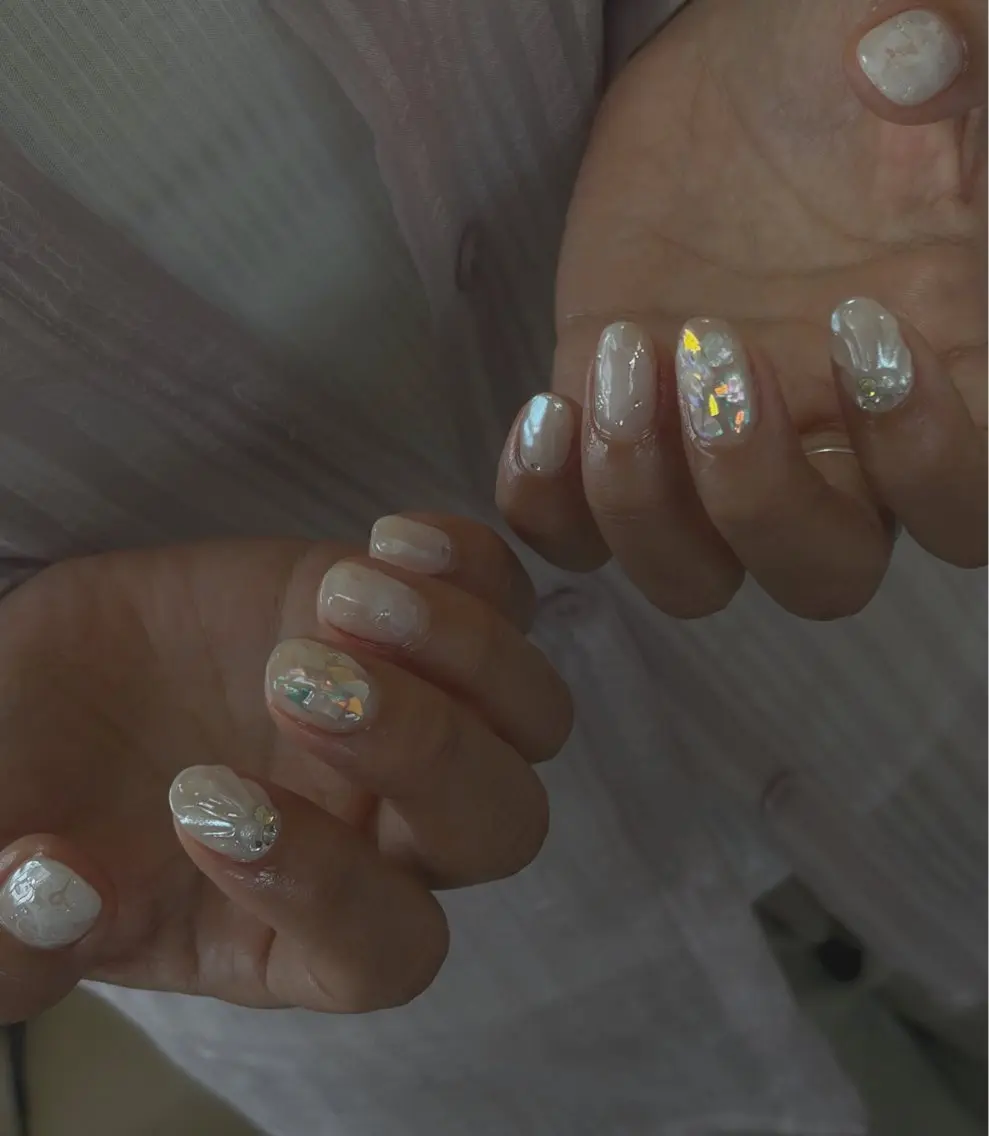 ネイル ジェルネイル キラキラネイル ニュアンスネイル オフィスネイル ワンカラーネイル ハンドネイル tamu nail 　金町のネイルデザイン