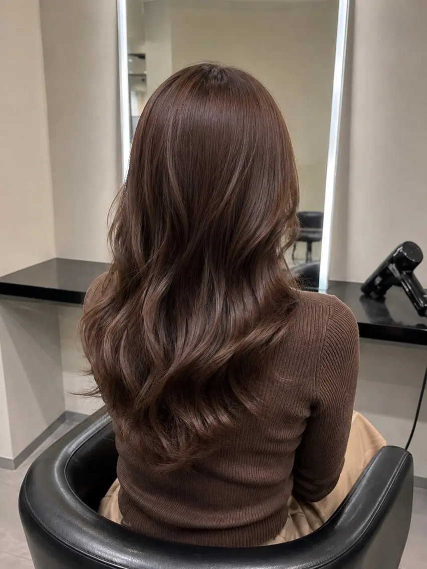 ミディアム カラー ブラウンカラー トリートメント 🌈ウルトワ水素 髪質改善naru🌈のヘアスタイル