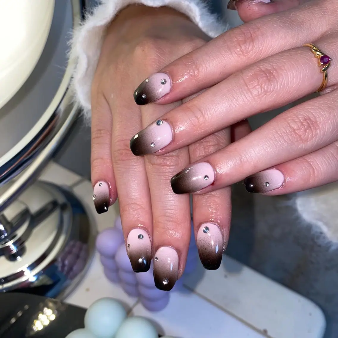 ネイル アートネイル オーロラネイル フレンチネイル 氷ネイル・うるうるネイル マグネットネイル ハンドネイル Nail by Licorneのネイルデザイン