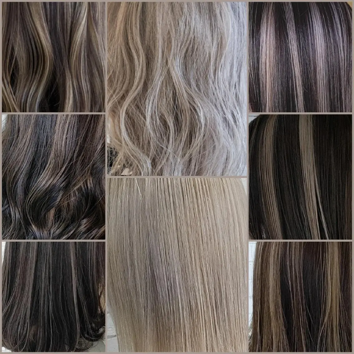 ミディアム カラー ハイライトカラー ハイライト カット ヘアカラー トリートメント nameless髪質 改善ブリーチ心斎橋のヘアスタイル