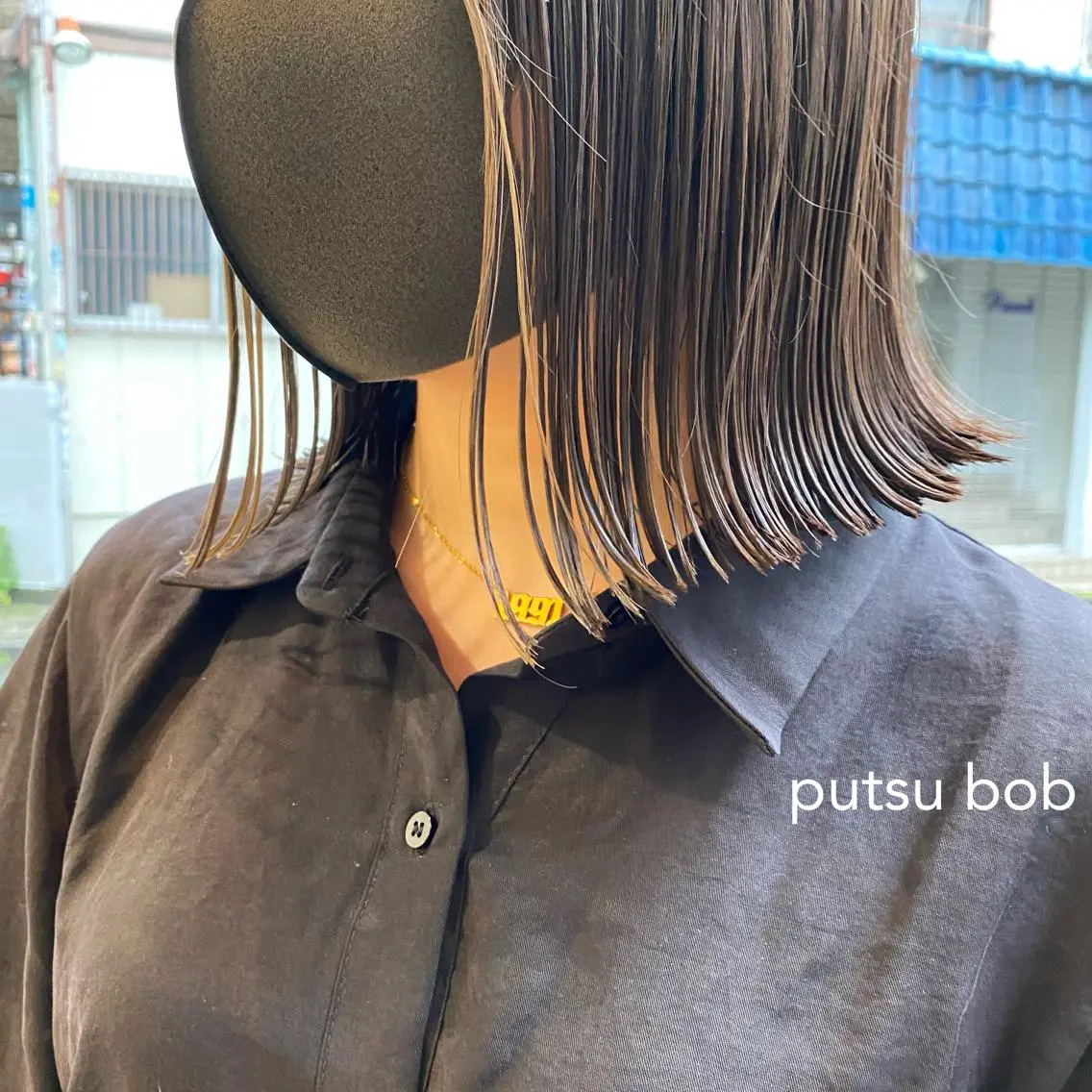 ミディアム 縮毛矯正ボブ&顔まわ レイヤー♡TOMOEのヘアスタイル