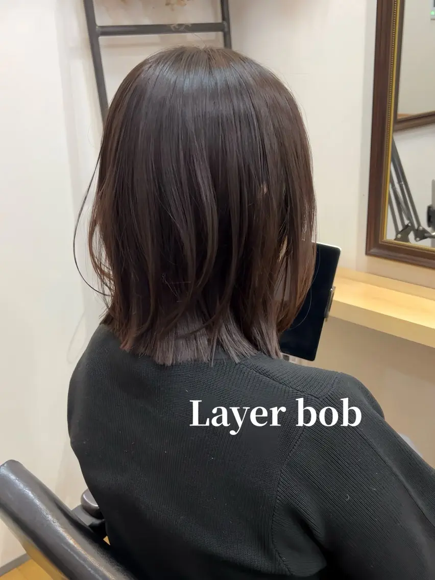 ミディアム カラー カット ヘアカラー トリートメント tender hair salonのヘアスタイル