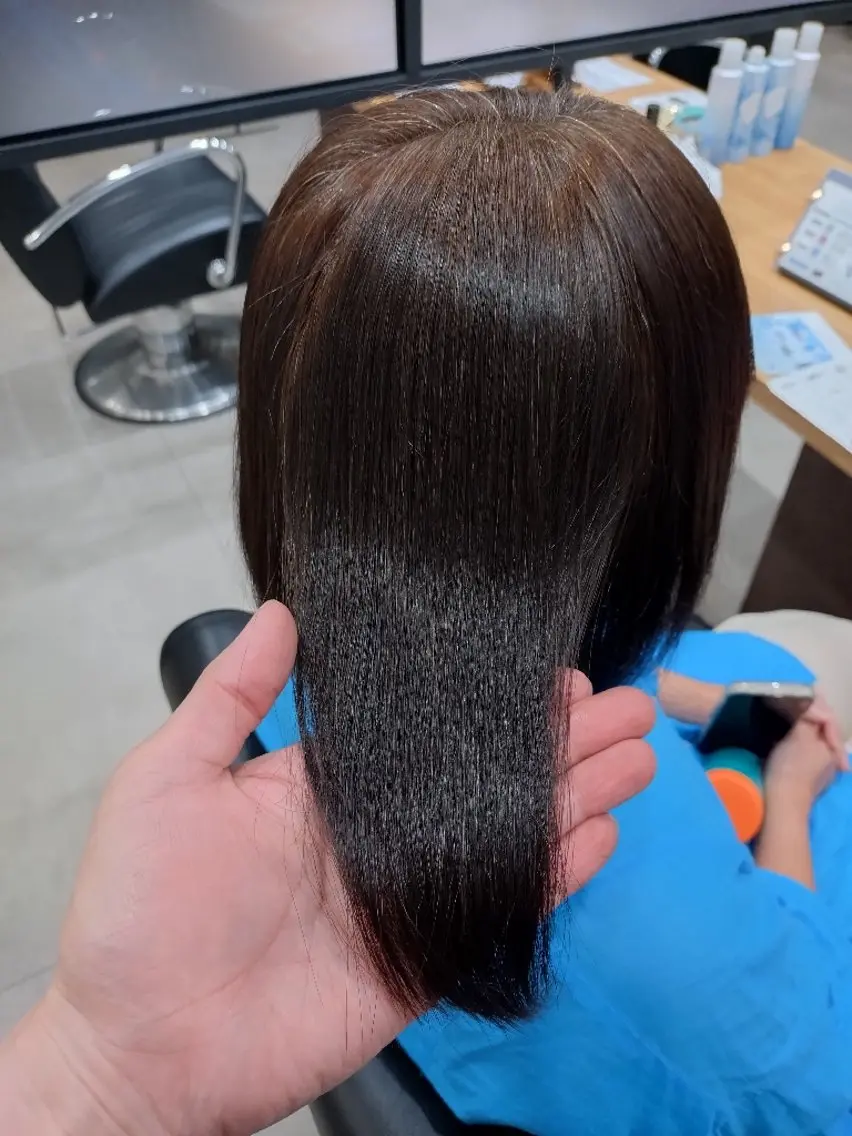 ミディアム 縮毛矯正 ブランシェ小幡駅前店 永薗　光司のヘアスタイル