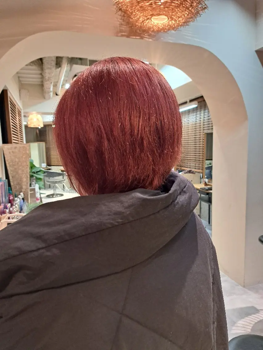 ミディアム カラー カシス レッドカラー カットモデル募集❣️ 池袋💇Annaのヘアスタイル