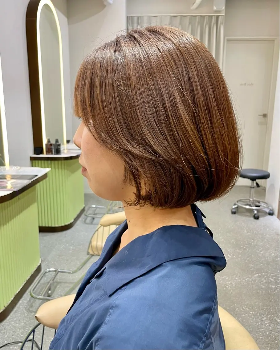 ショート カット ヘアカラー トリートメント 🐥ボブ/レイヤー 縮毛矯正/halcaのヘアスタイル