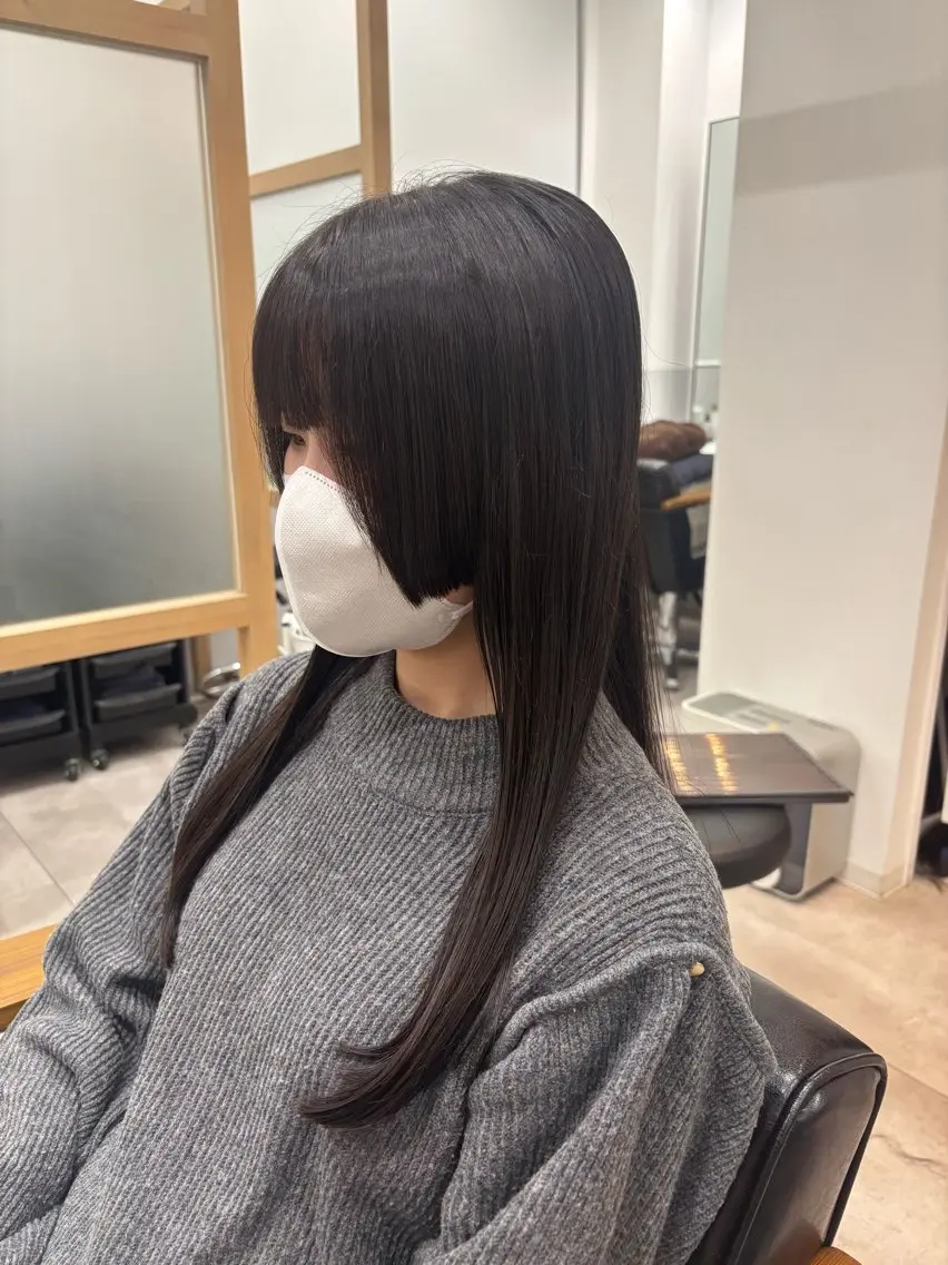 ロング 姫カット ロング ⠀ ゆうかのヘアスタイル