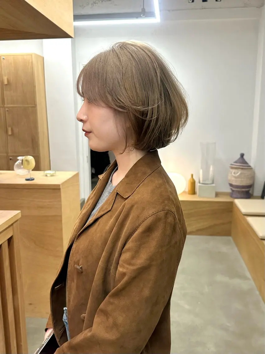 ショート カラー ショートボブ グレージュ ボブ ショートヘア カットモデル募集中 ／HARUKA🎀のヘアスタイル
