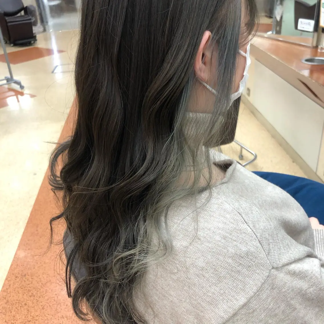 ロング カラー ブルーカラー 【ニュアンスカラー・ 髪質改善】スズキカナのヘアスタイル