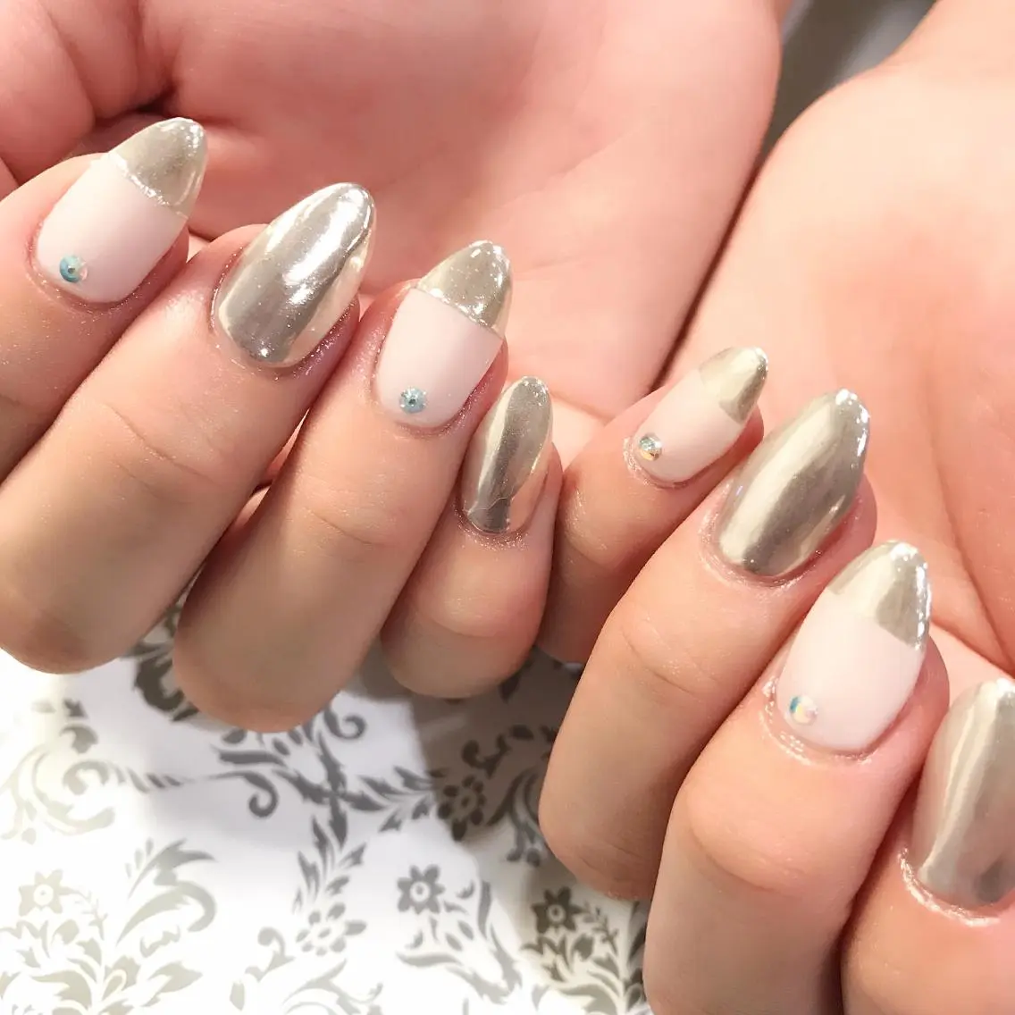 ネイル スカルプネイル 渋谷/チップ長さ出し 👑アプレgel-xのネイルデザイン