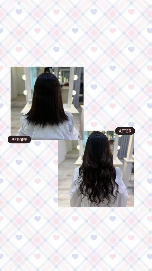 セミロング エクステ SHION🍒ྀི/ ヘアメ/ピンクカラーのヘアスタイル