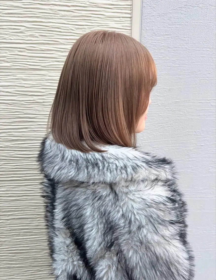 ミディアム ヘアカラー つちくら あみのヘアスタイル