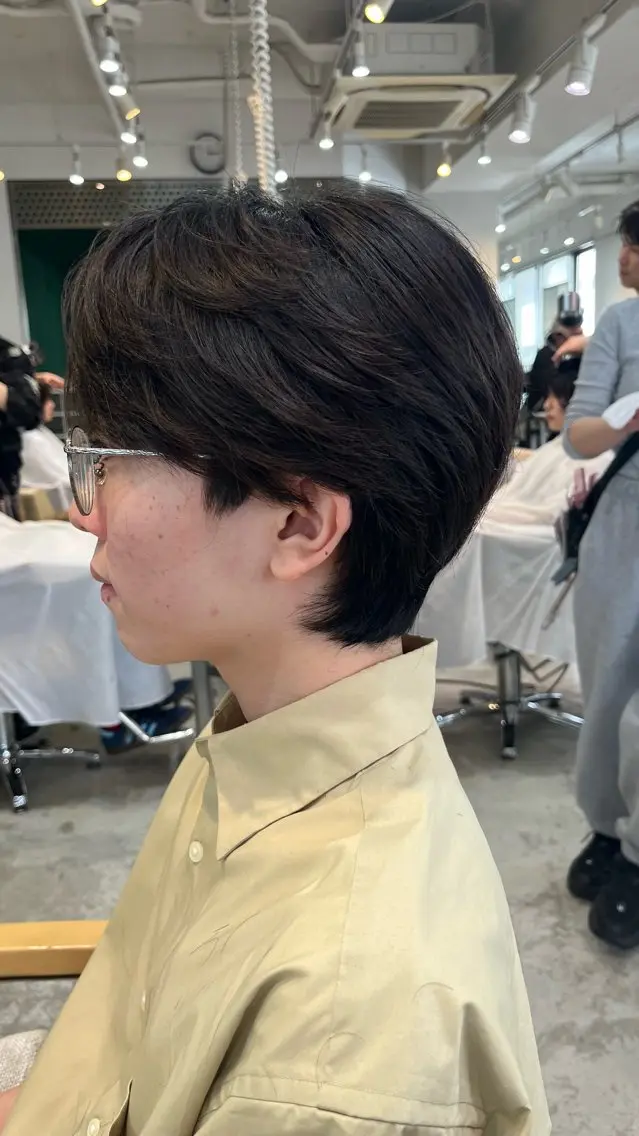 ショート メンズ カット センターパート職人 柏/メンズ/ ハルキのヘアスタイル