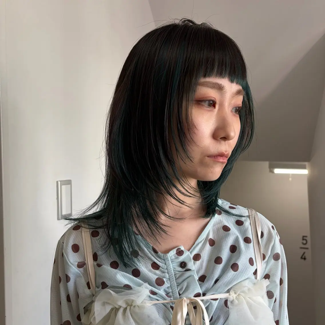 セミロング カラー レイヤーカット オン眉 カット ヘアカラー 札幌パーマ/ レイヤー/後藤海音のヘアスタイル
