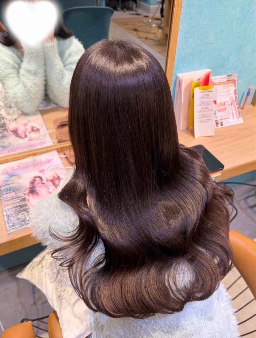 ロング カラー グレージュ カット ヘアカラー トリートメント 🍒ブリーチなしカラ ー/Yuuki🍒のヘアスタイル