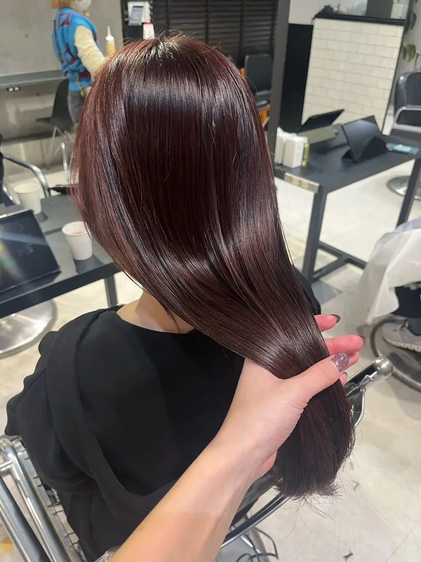 セミロング カラー パーマ ヘアアレンジ カット ヘアカラー トリートメント ヘッドスパ ヘアセット 透明感/オリーブ/ グレージュ/YUKAのヘアスタイル