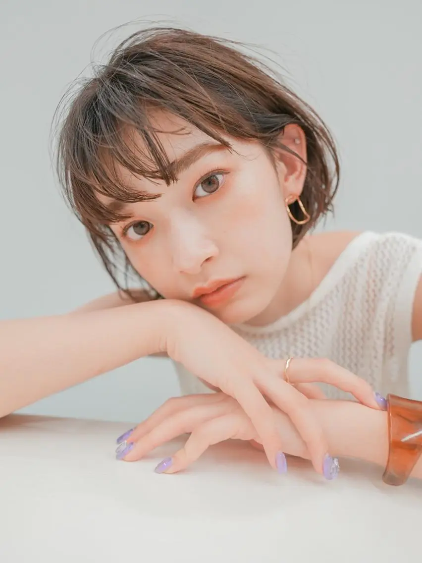 ボブカット＋コテ巻き風デジパの写真