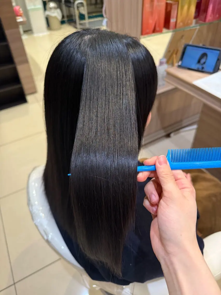 ロング 縮毛矯正 こちんだ ともかのヘアスタイル
