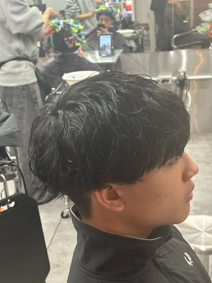 ショート パーマ メンズ カット パーマ ヘアセット お悩み解消✨/ メンズパーマ✨/直樹のヘアスタイル