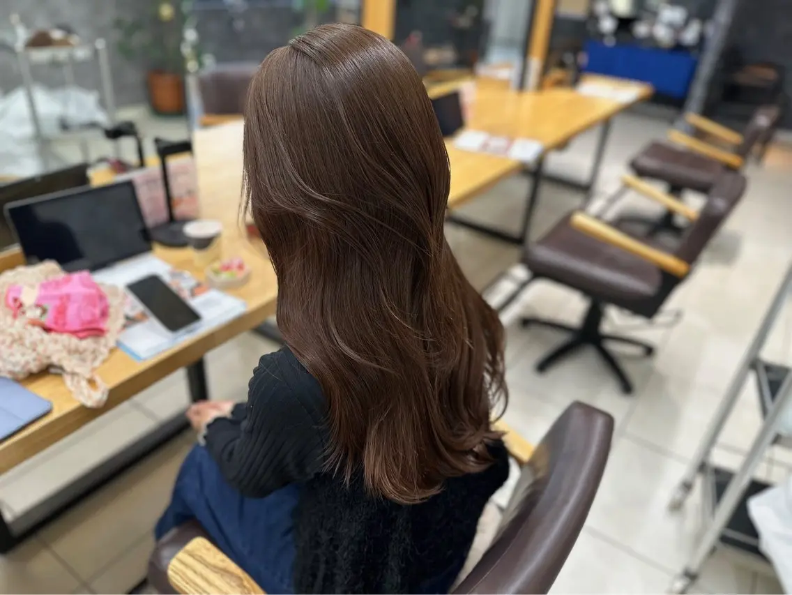ロング カラー ブラウンカラー 🤍透明感カラー🤍 るなのヘアスタイル