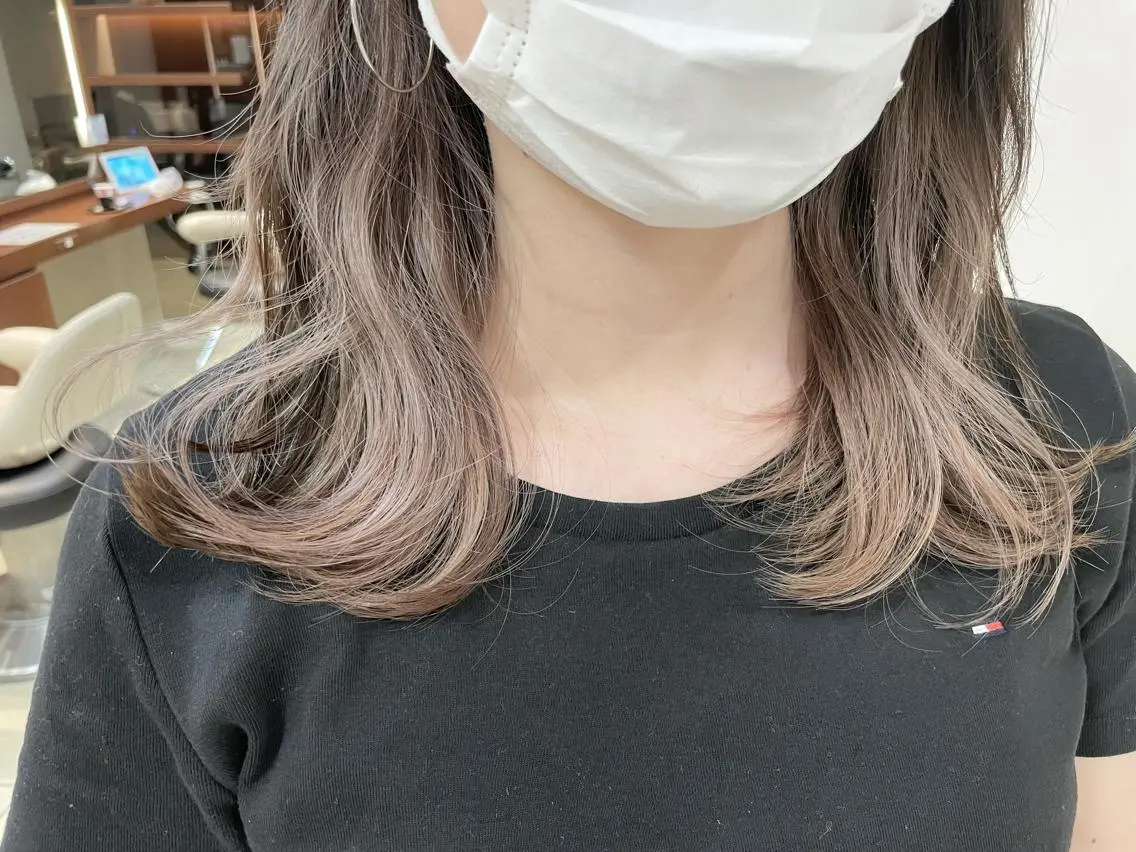 セミロング カラー ヘアアレンジ カット ヘアカラー 【Sweep】おじま のぞみのヘアスタイル