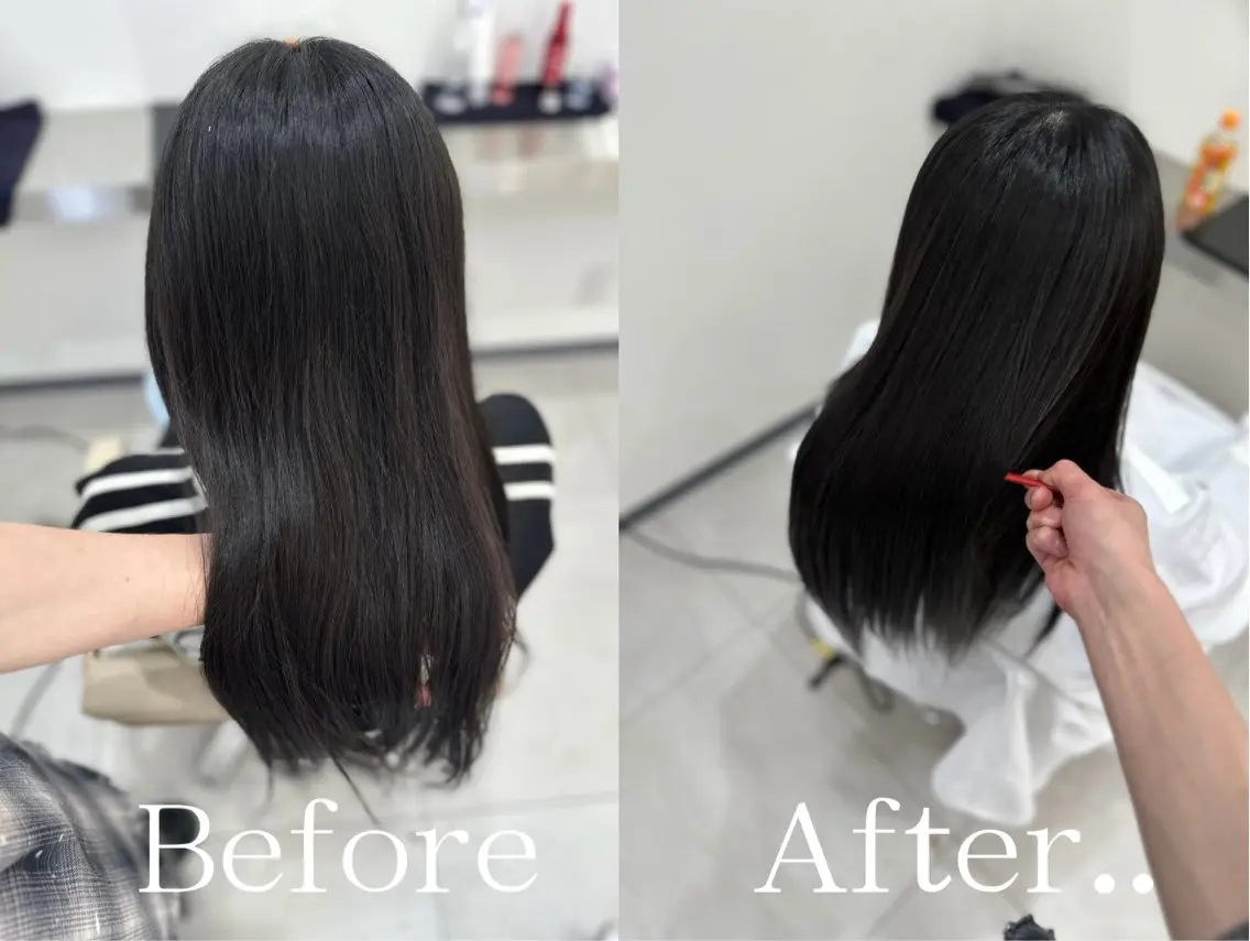 ロング カット 縮毛矯正 トリートメント oyama /髪質改善🌻のヘアスタイル