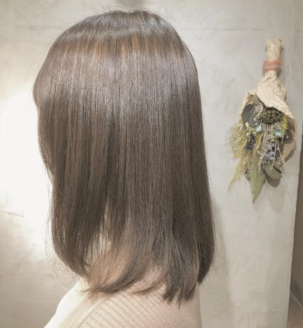 セミロング ヘアカラー トリートメント sano sayakaのヘアスタイル