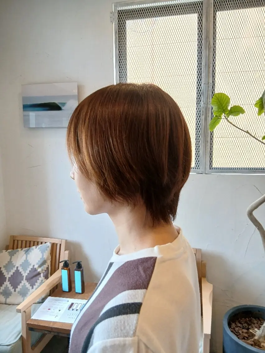 ショート カラー ブラウンカラー 透明感カラー ショートヘア 浜松市/縮毛矯正 松本将之進のヘアスタイル