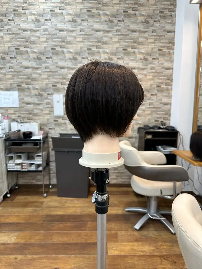 ショート くびれヘア 縮毛矯正 縮毛矯正 白川 大哉のヘアスタイル