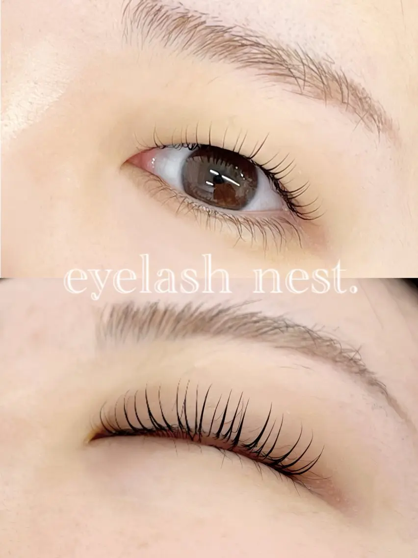 マツエク・マツパ 一重×まつ毛パーマ 🤍nest. エリ🤍のマツエク・マツパデザイン