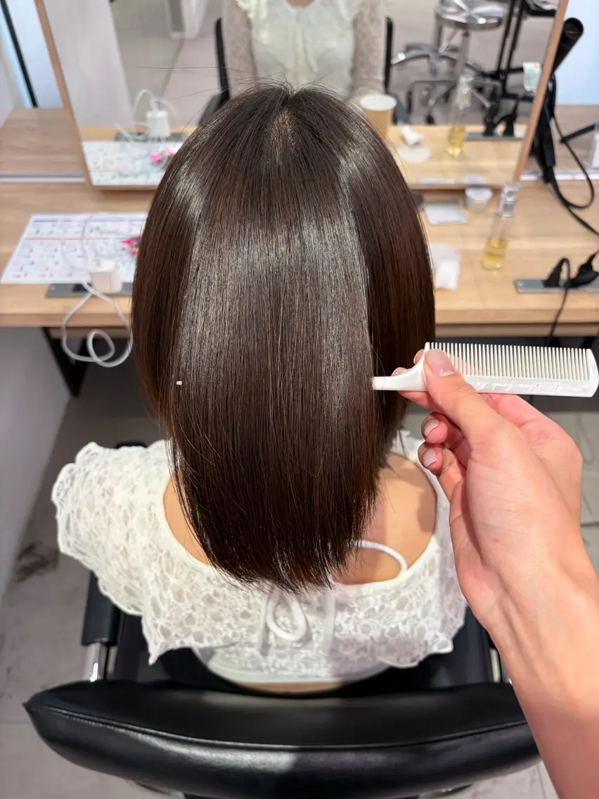 ショート 縮毛矯正 カット ヘアカラー 縮毛矯正 縮毛/くすみカラー Mariamu🌼のヘアスタイル