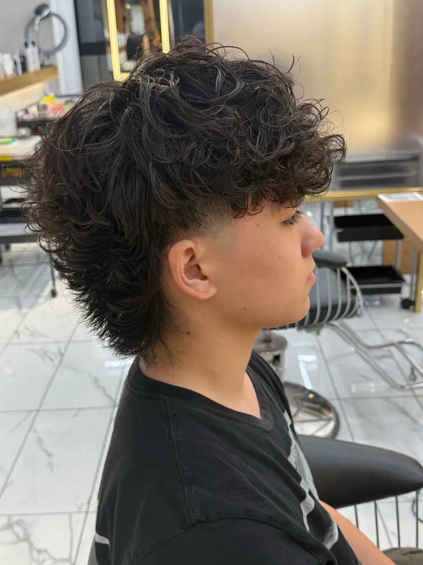 メンズ マレットヘア 海外ヘア 本田　有里のヘアスタイル