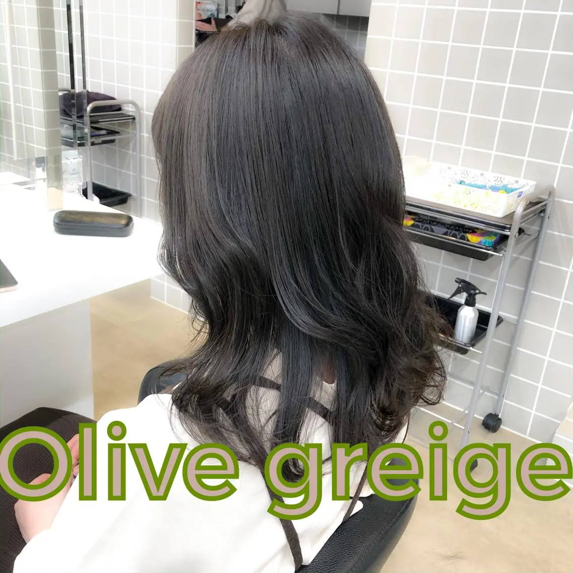 セミロング カット ヘアカラー ハイトーン×レイヤー カットTAKUMIのヘアスタイル